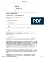 Decreto 669-19 Sistema de Riesgos Del Trabajo