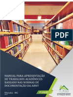 Manual de Apresentação de Trabalhos Acadêmicos Baseado nas Normas de Documentação da ABNT