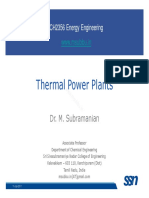 Thermal Power Plants: Dr. M. Subramanian