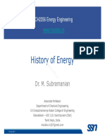 History of Energy: Dr. M. Subramanian