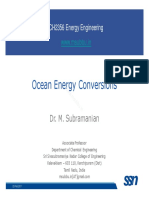 Ocean Energy Conversions: Dr. M. Subramanian