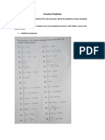 Practice Problems - Antiderivatives and Indefinite Integration