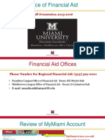 Office of Financial Aid: Fall Orientation 2015-2016