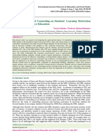 The Effectiveness of Counseling On Students' Learning Motivation in Open and Distance Education