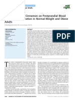 Effect of Ground Cinnamon On Postprandial Blood Glucose Concentration in Normal-Weight and Obese Adults