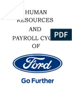 Human Resources AND Payroll Cycle OF