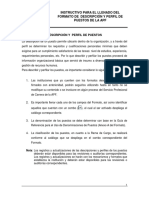 Instructivo para La Descripcion y Perfil de Puestos