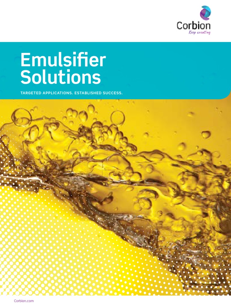 Media 635403 Emulsifiers Catalog 10042017 Web PDF | PDF | Emulsion | Dough