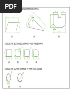 Ex01 Use The Line Command To Draw These Shapes