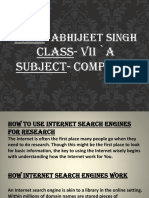 Name-Abhijeet Singh: Class - Vii 'A SUBJECT - Computer