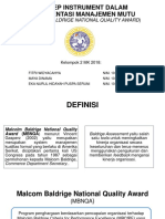 2019 Tugas Mutu s2 MMK III 2018 Kelompok (2) Topik (Konsep Instrumen Dalam Implementasi Manajemen Mutu (Mbnqa) Aplikasi Dalam Excel)