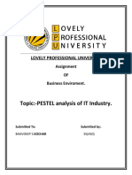 Topic:-PESTEL Analysis of IT Industry.: Lovely Professional University