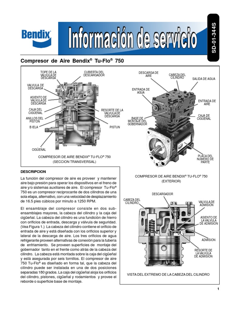 Compresor Bendix | PDF | Pistón | Máquinas