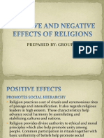 Positive and Negative Effects of Religions. Group 2