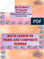 Math Lesson 26 - Week 1