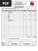 Purchase Request: Provincial Government of Cagayan