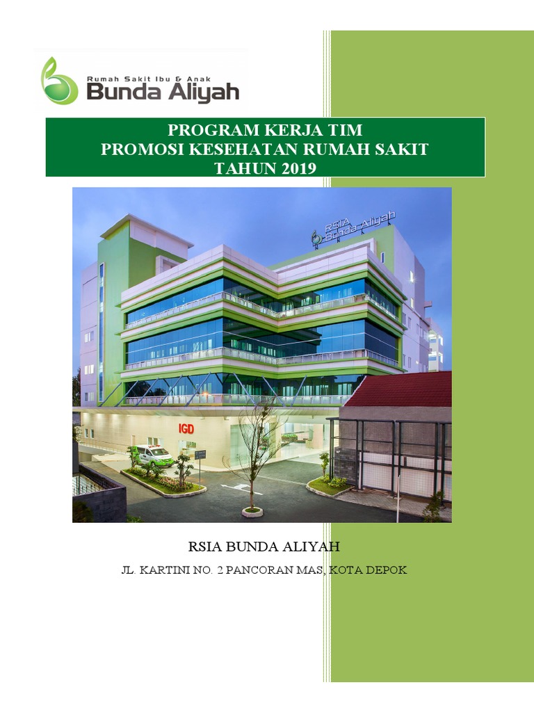 Program Kerja PKRS RSIA Bunda Aliyah 2019 | PDF