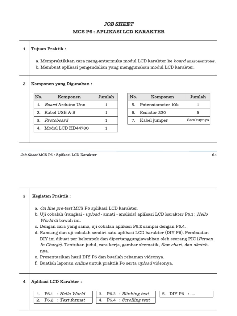 Panduan Aplikasi LCD Karakter Arduino | PDF | Komputer