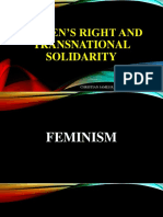 Women'S Right and Transnational Solidarity: Christian James R. Tiamzon