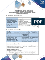 Guía de Actividades y Rúbrica de Evaluación – Fase 1 – Contaminación Del Agua