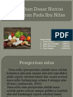 Kebutuhan Nutrisi Dan Cairan Ibu Nifas (Bu Ismiatun)