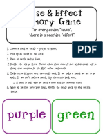 Cause & Effect Memory Game: Purple
