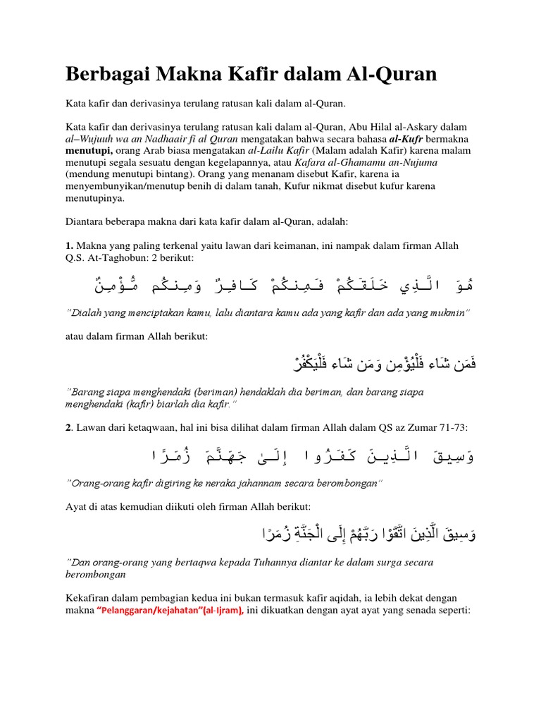 Download 67+ Contoh Surat Surat Al Kafirun Menjelaskan Tentang Orang-orang Kafir Siapakah Orang-orang Kafir Itu Terbaik Gratis