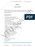 MECHANICS OF MATERIALS MODULE 1 STRESS AND STRAIN