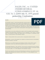 Island Sales, Inc., vs. United Pioneers General Construction Company, Et. Al G.R. No. L-22493 July 31, 1975 General Partnership, Condonation