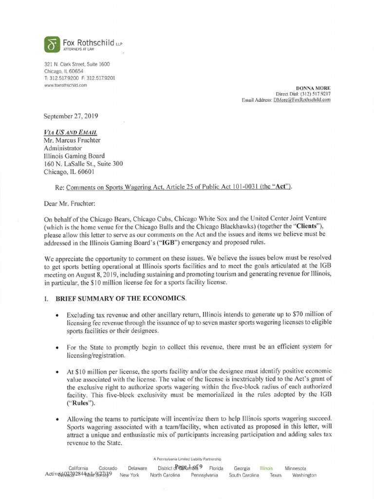 Igb Sports Betting Letter
