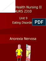 Mental Health Nursing II NURS 2310: Unit 9 Eating Disorders