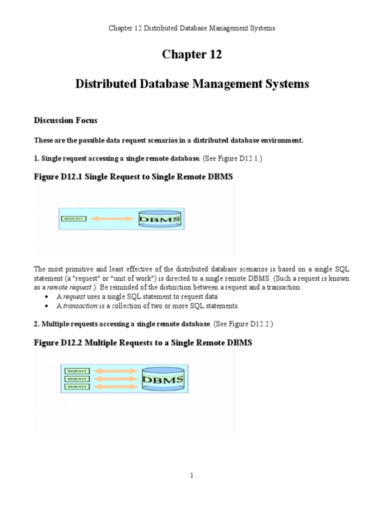 Distributed Database Management Systems | PDF | Database Transaction ...