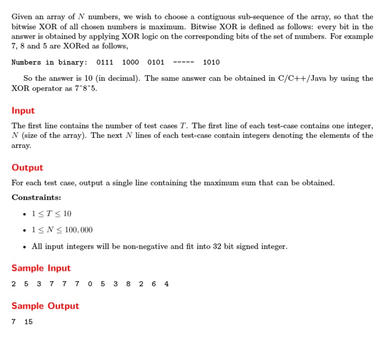 Input: N (Size of The Array) - The Next N Lines of Each Test-Case ...