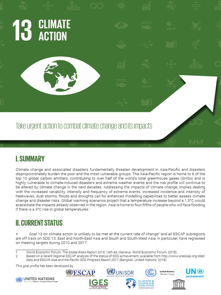 Take Urgent Action To Combat Climate Change and Its Impacts: I. Summary ...