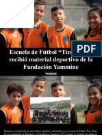Yammine - Escuela de Fútbol Tico Pérez Recibió Material Deportivo de La Fundación Yammine
