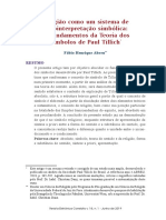 A Teoria Do Símbolo de Paul Tillich e A Pós-Modernidade: Aproximações e Tensões