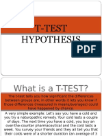 T-Test Hypothesis