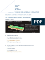 Modul 5 English For Academic Interaction: Learning Activity 1 Working Explanation