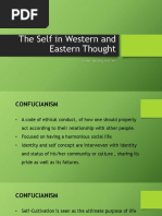 The Self in Western and Eastern Thought