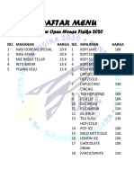 Daftar Menu: Bazar Open House Fisika 2020