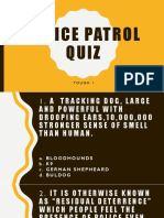 Police Patrol Quiz