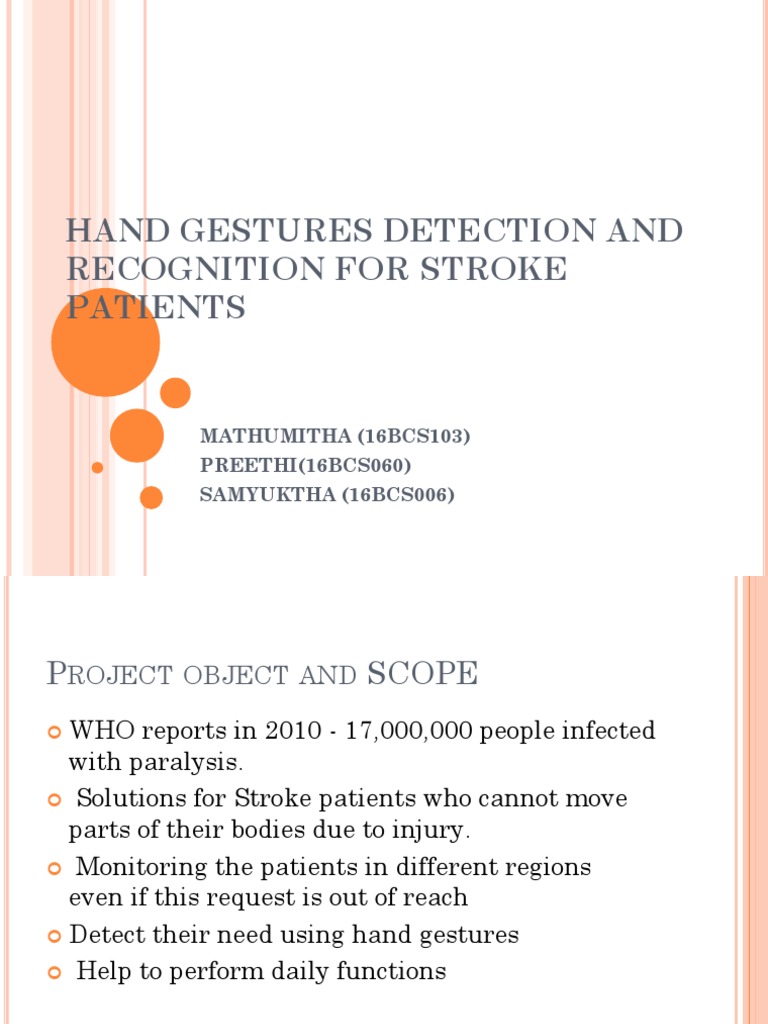 Hand Gestures Detection and Recognition For Stroke Patients: MATHUMITHA ...