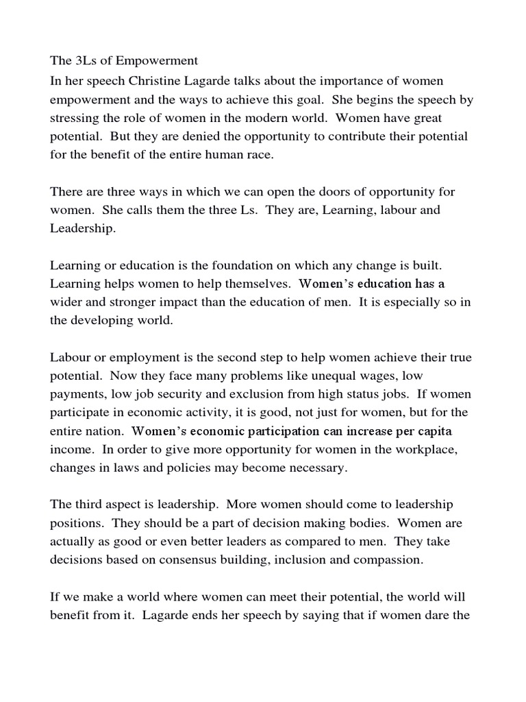 3 Ls Of Empowerment _ Plus Two English Notes Chapter1 The 3Ls of ...