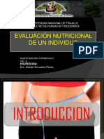 Evaluación Nutricional de Un Individuo: Universidad Nacional de Trujillo Facultad de Farmacia Y Bioquimica