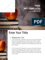 Apple and Book Education PPT Templates Widescreen