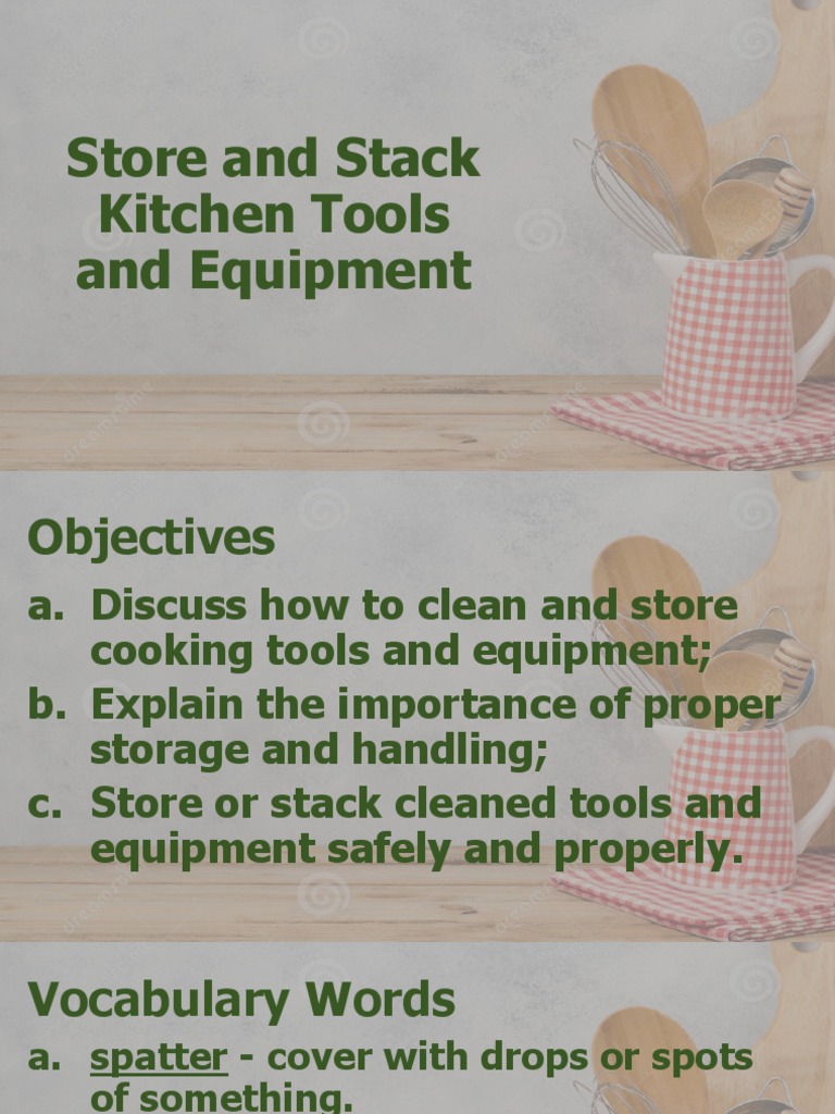 Store and Stack Kitchen Tools and Equipment PDF Kitchen Utensil