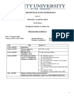 Program Schedule - Industry Academia Meet