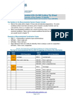 Musculoskeletal ICD-10-CM Coding Tip Sheet: Overview of Key Chapter 13 Updates