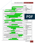 Math Ereview Module 4: September 17, 2011