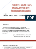 Integriti - Soal Hati, Tanpa Integriti Rosak Organisasi PDF